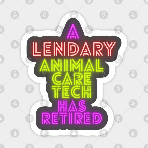 A Legendary Animal Care Tech has retired Sticker by Weird Lines